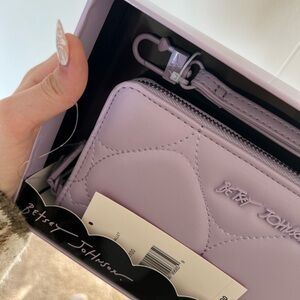 Betsey Johnson Pastel Purple Quilted Wallet